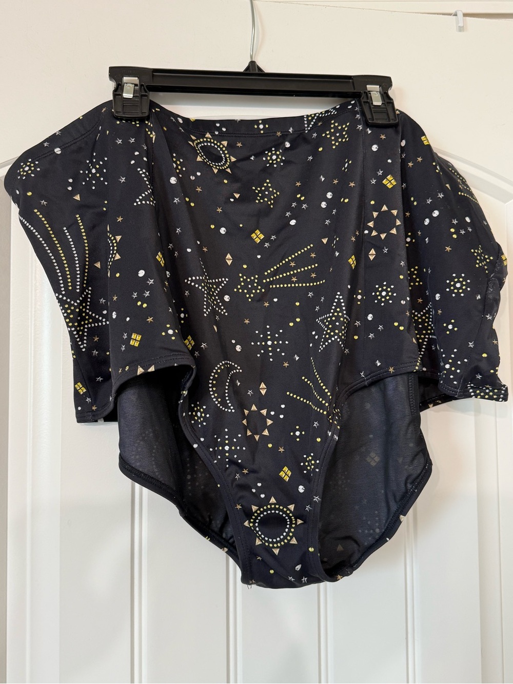 torrid Black Swimsuit Bottoms with Gold & White Celestial Accents